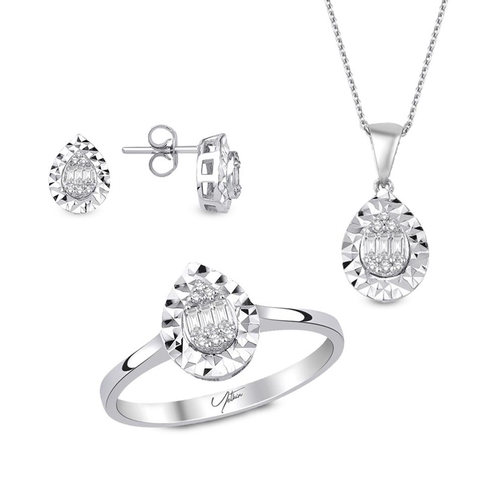 0.32 Karat Baget Pırlanta Set