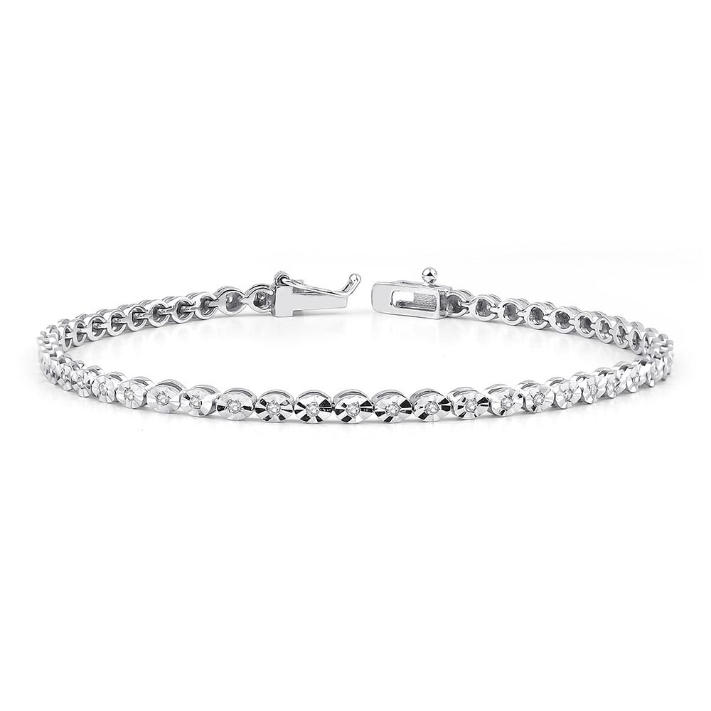 0.40 Karat Pırlanta SuYolu Bileklik (8 ayar 6.4Gr Altın)