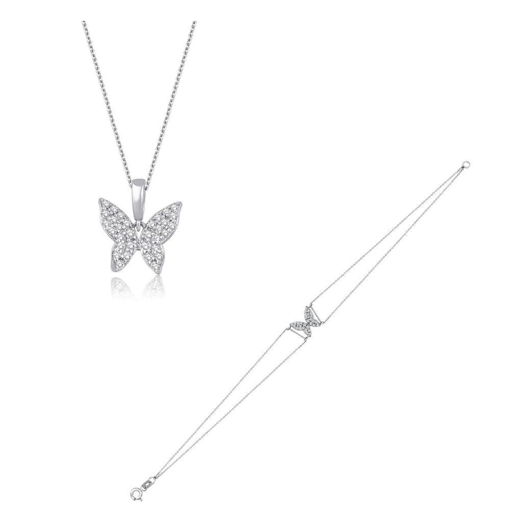 0.45 Karat Pırlanta Fantezi Set (14 ayar 2.6Gr Altın)