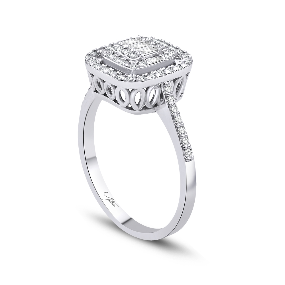 0.50 Karat Baget Pırlanta Yüzük (8 ayar 2.3Gr Altın)