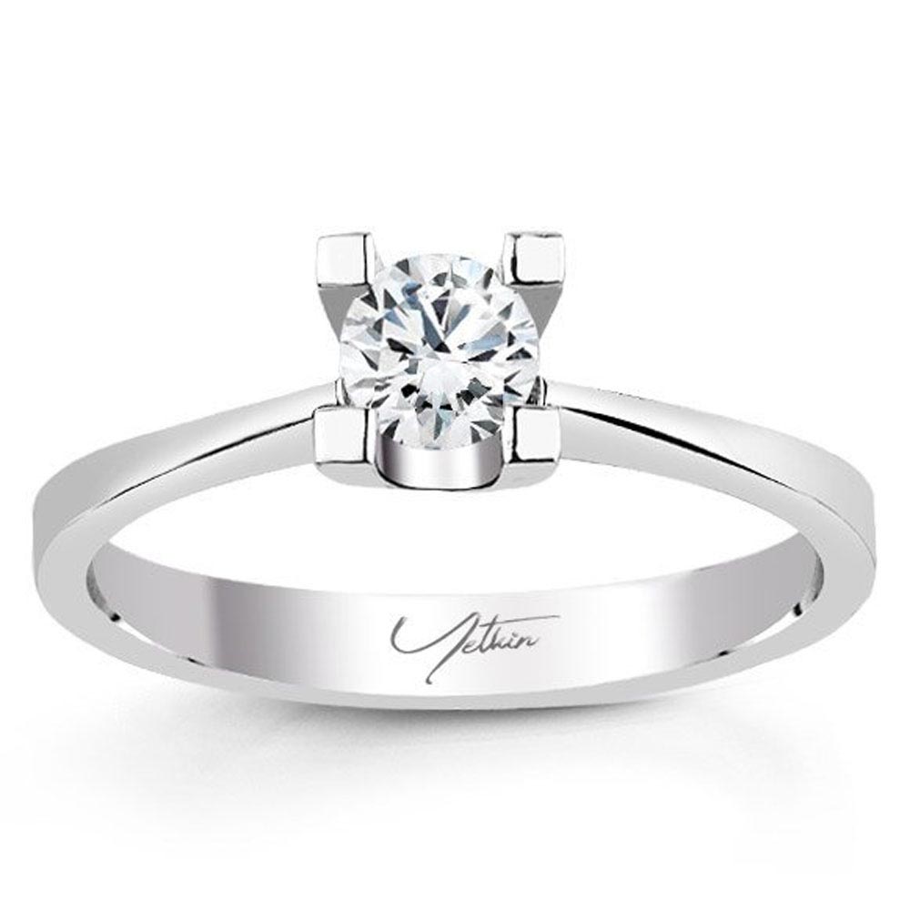 0.50 Karat D VS HRD Sertifikalı Tektaş Yüzük  (14 ayar 2.6Gr 0)