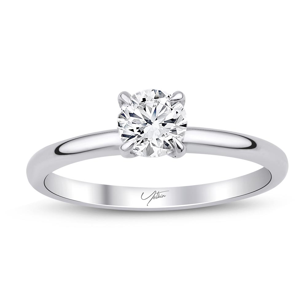 0.50 Karat H SI HRD Sertifikalı Tektaş Pırlanta Yüzük (14 ayar 2.21Gr altin)