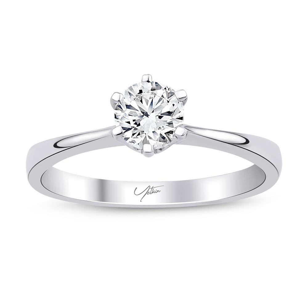 0.70 Karat E VS HRD Sertifikalı Pırlanta Tektaş Yüzük (14 ayar 2.5Gr 0)