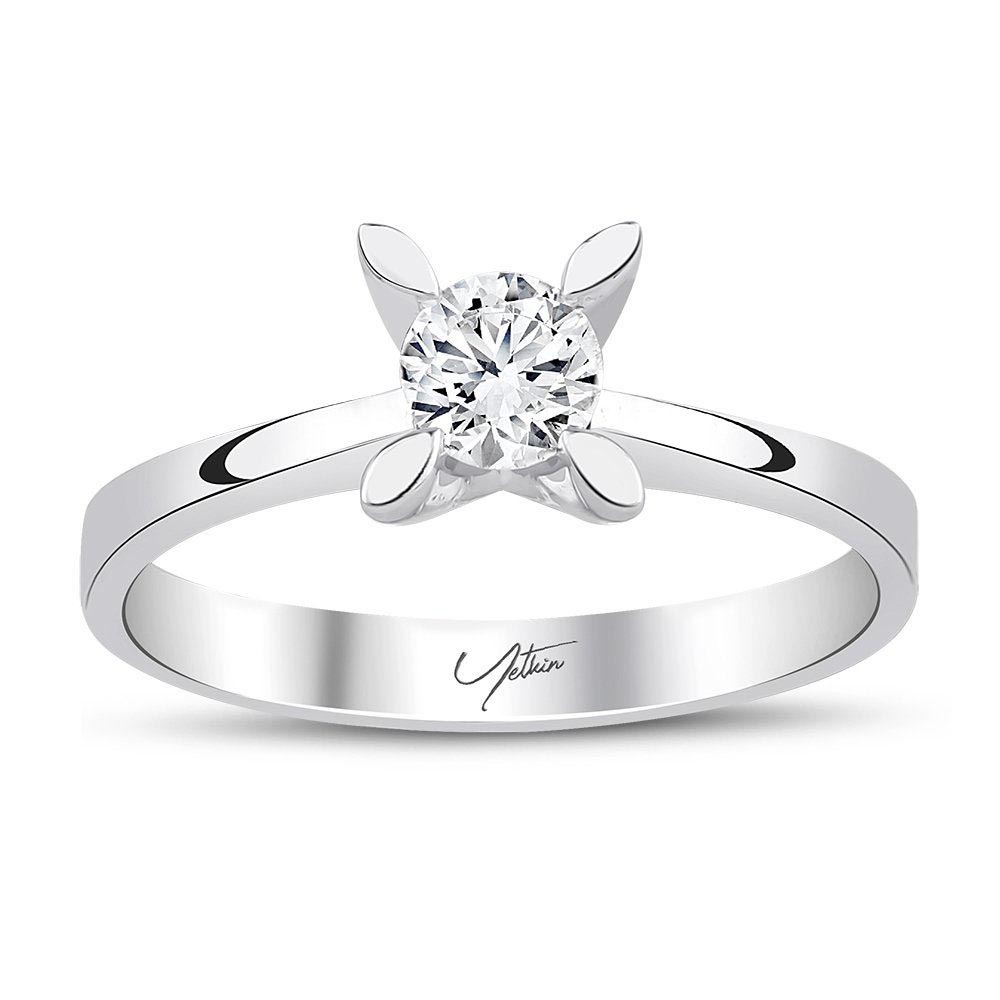 0.80 Karat E VS HRD Sertifikalı Pırlanta Tektaş Yüzük (14 ayar 3Gr 0)