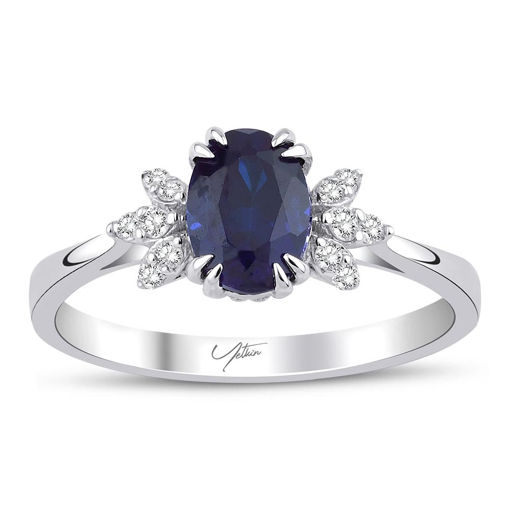 1.35 Karat Safir Pırlanta Yüzük