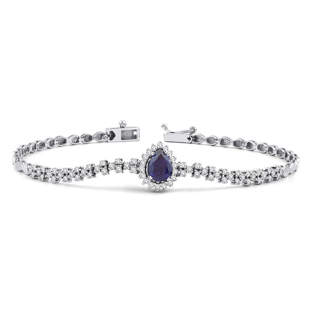 1.70 Karat Safir Pırlanta Bileklik