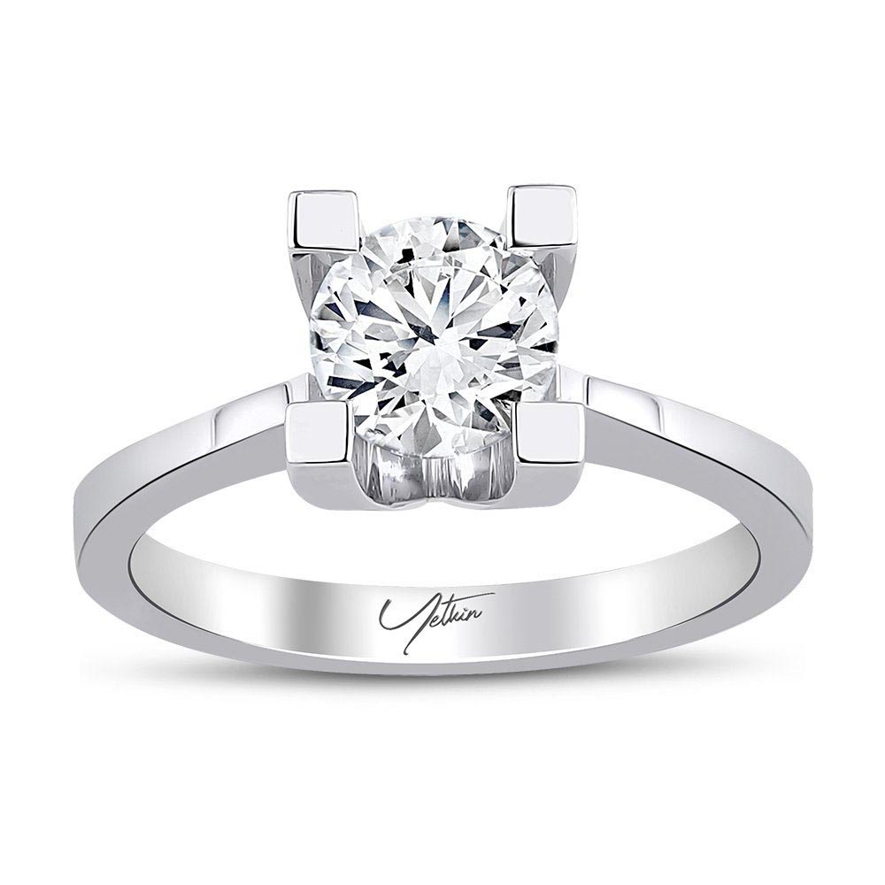 1.00 Karat G SI HRD Sertifikalı Pırlanta Tektaş Yüzük (14 ayar 3.4Gr 0)