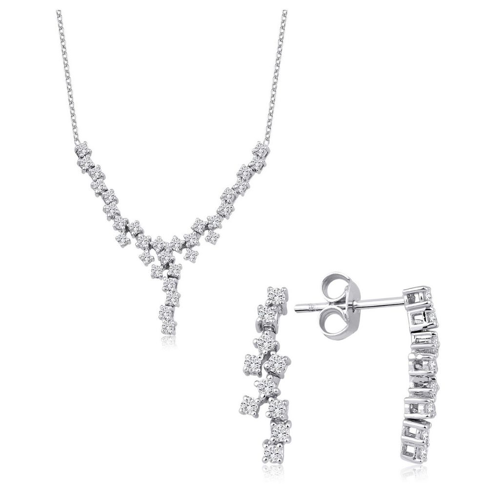 1.00 Karat Pırlanta Fantezi Set (14 ayar 5.4Gr Altın)