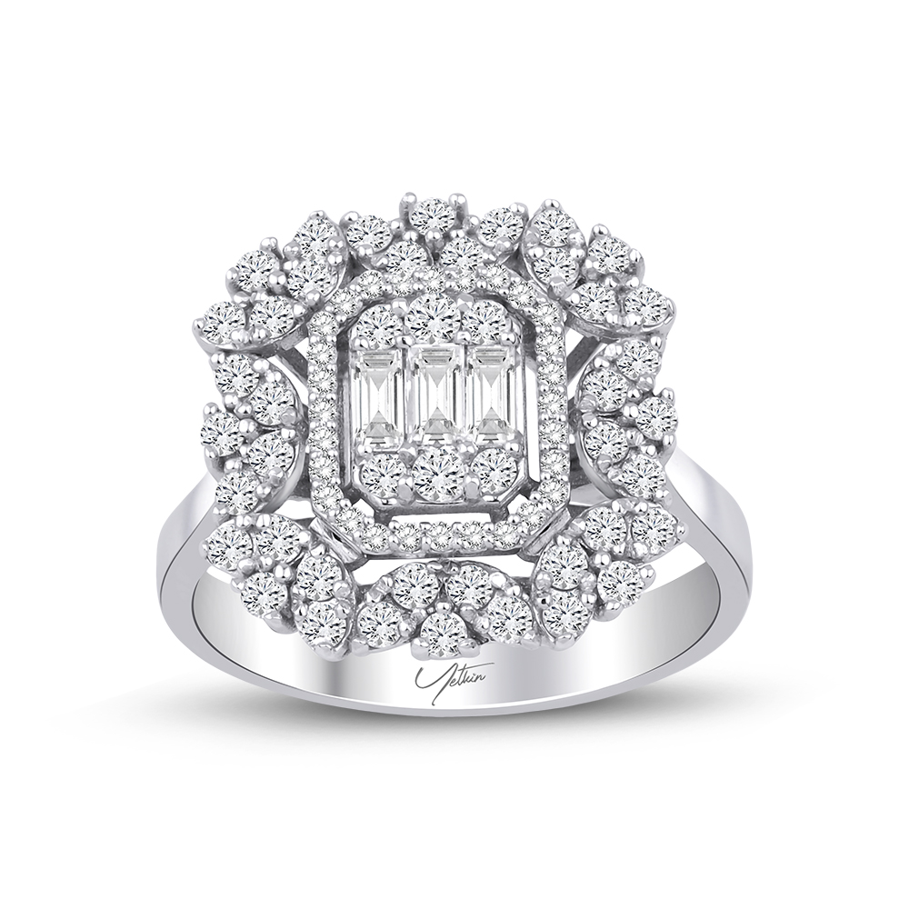 1.00 Karat Pırlanta Fantezi Yüzük (14 ayar 3.7Gr Altın)