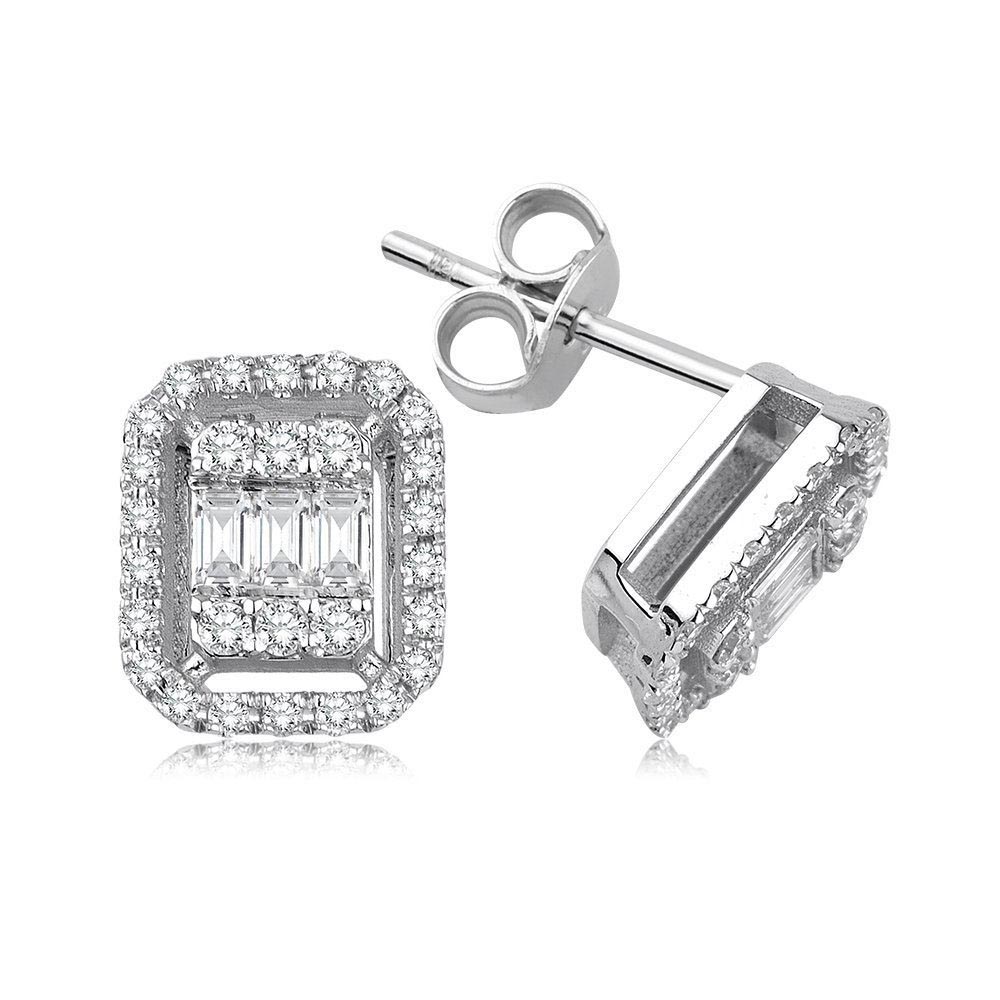 1.20 Karat Baget Pırlanta Set (14 ayar 5.4Gr Altın)