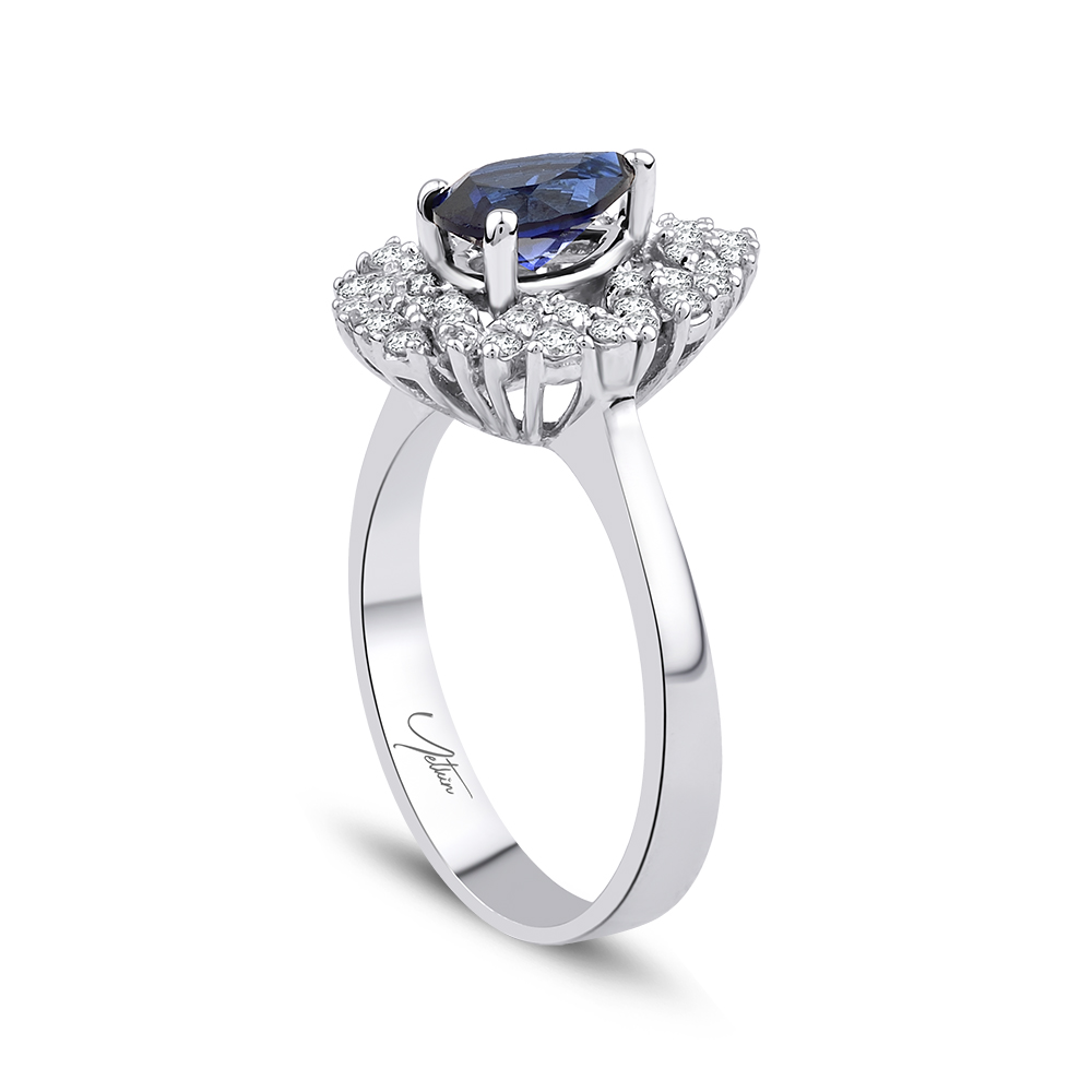 1.20 Karat Pırlanta Safir Yüzük