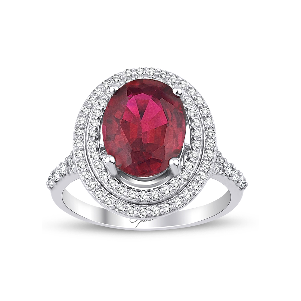 13,90 Karat Pırlanta Yakut Set (8 ayar 15.3Gr altin)