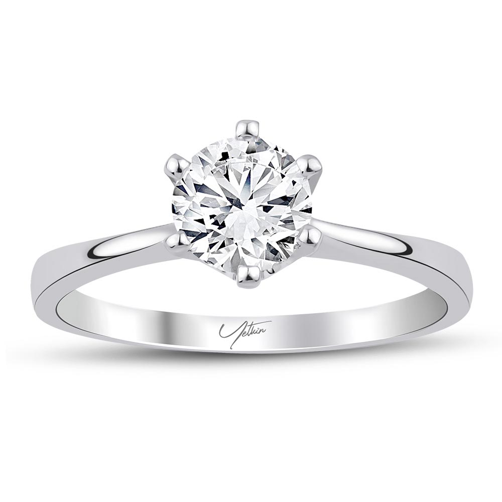 1.50 Karat D SI HRD Sertifikalı Pırlanta Tektaş Yüzük (14 ayar 2.9Gr 0)