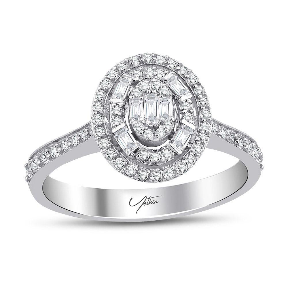 1.50 Karat Oval Baget Takı Seti