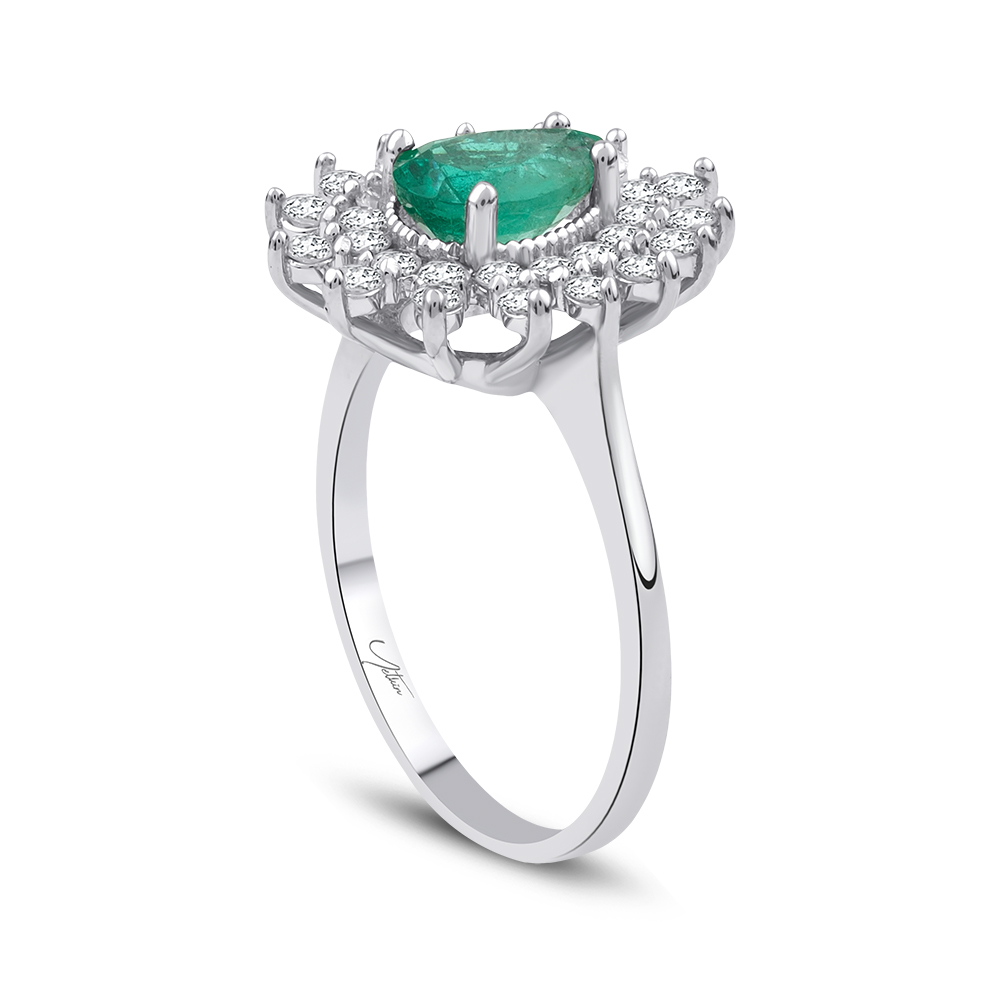 1.60 Karat Zümrüt Pırlanta Yüzük (8 ayar 2.5Gr Altın)