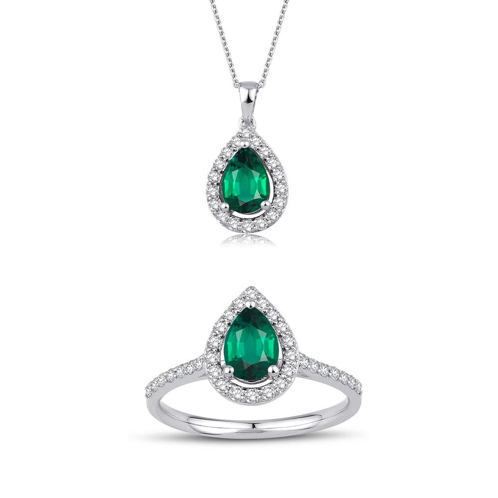 1.70 Karat Zümrüt Pırlanta Set