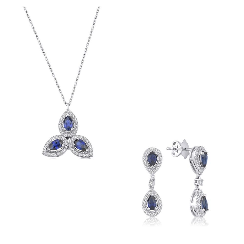 2.35 Karat Pırlanta Safir Set