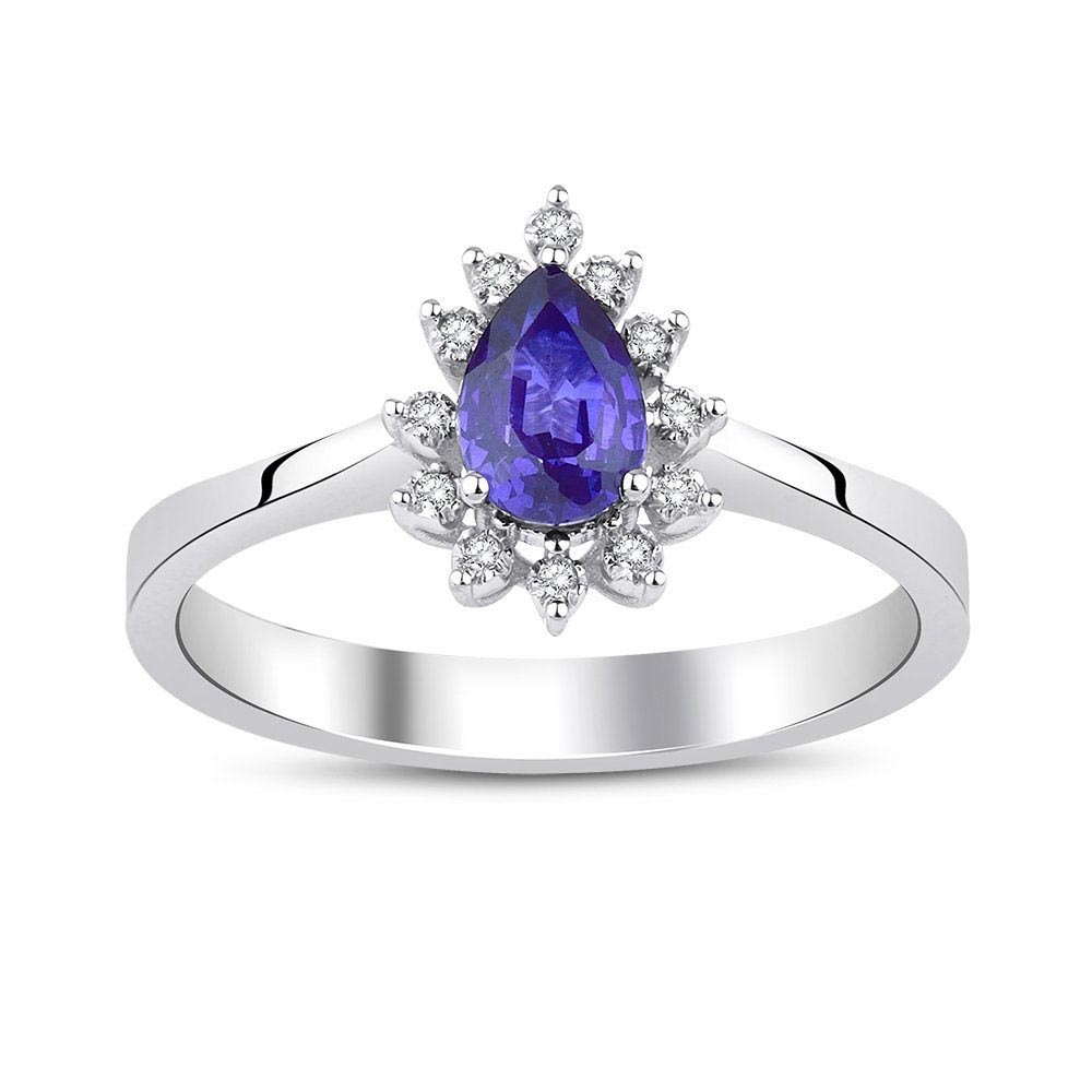 2.40 Karat Safir Pırlanta Set (8 ayar 3.4Gr Altın)