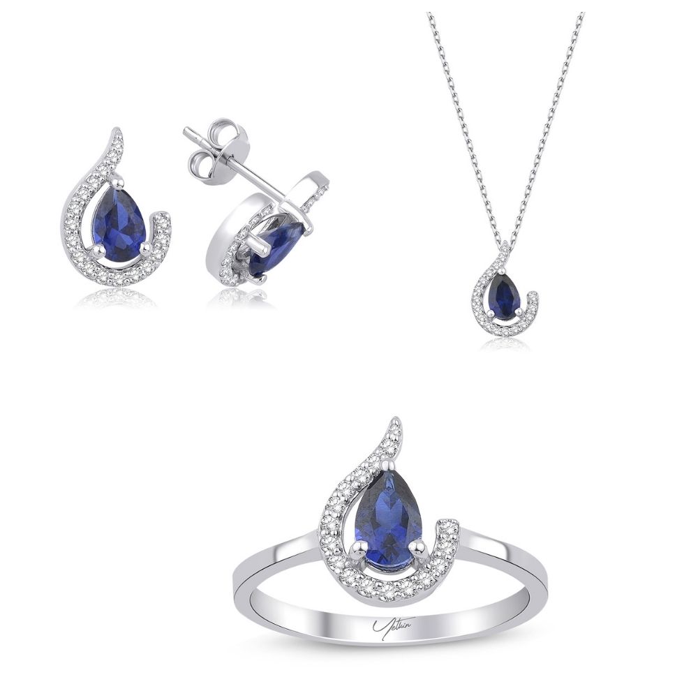 2.5 Karat Safir Pırlanta Set