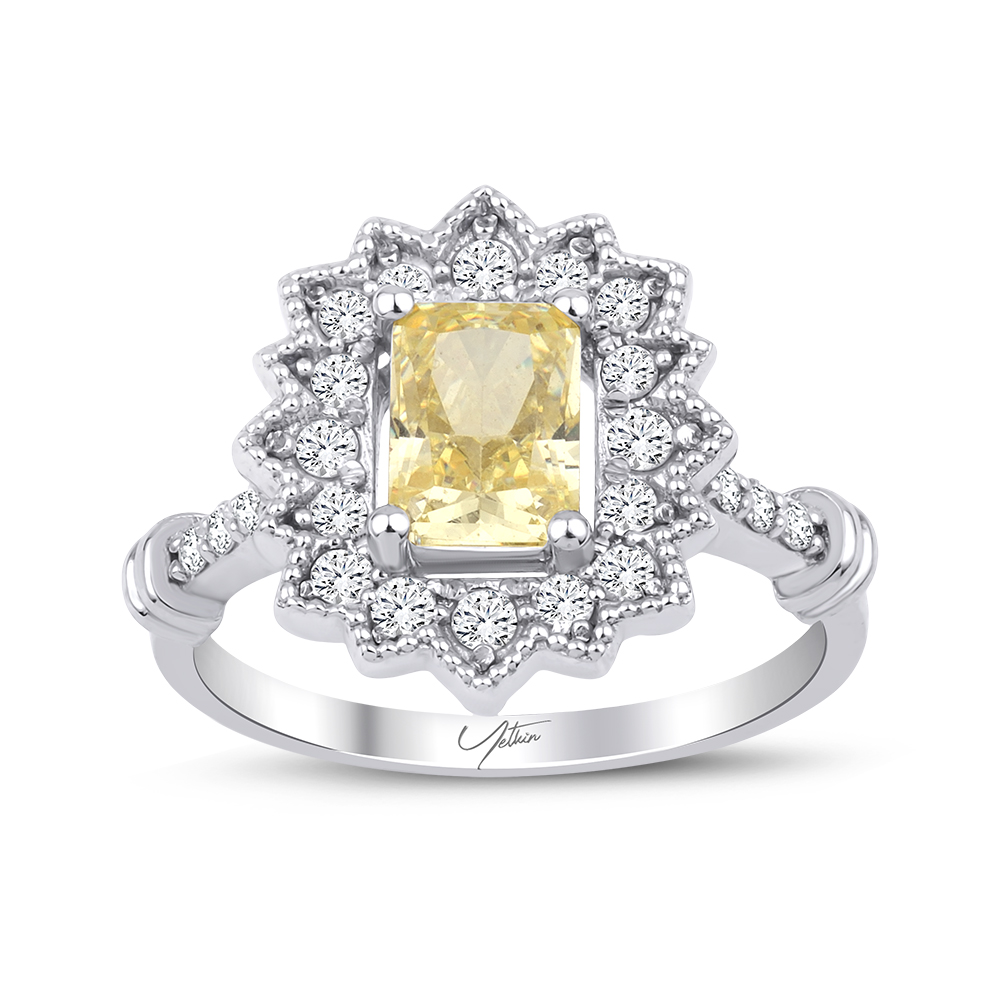 2.50 Karat Fancy Yellow Pırlanta Yüzük (8 ayar 3.15Gr Altın)