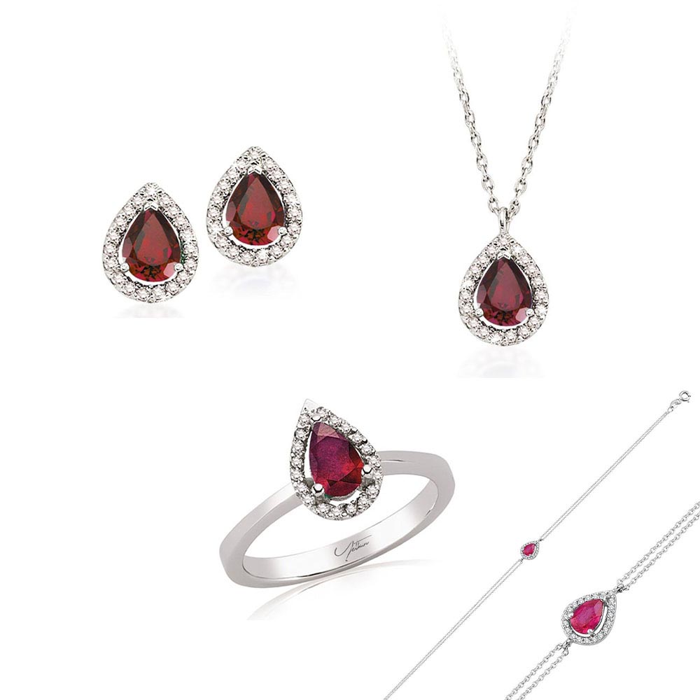 3.70 Karat Yakut Pırlanta Set