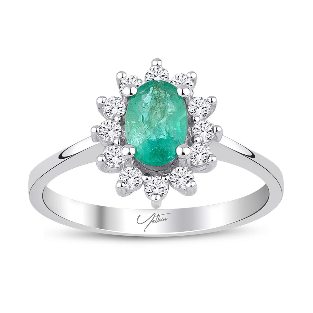 3.70 Karat Zümrüt Pırlanta Set (8 ayar 6.01Gr Altın)