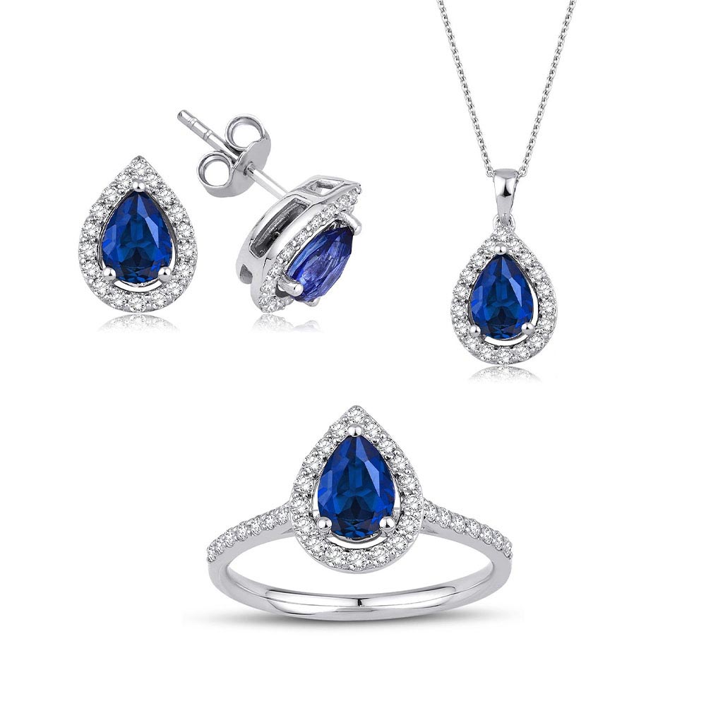 4.30 Karat Safir Pırlanta Set