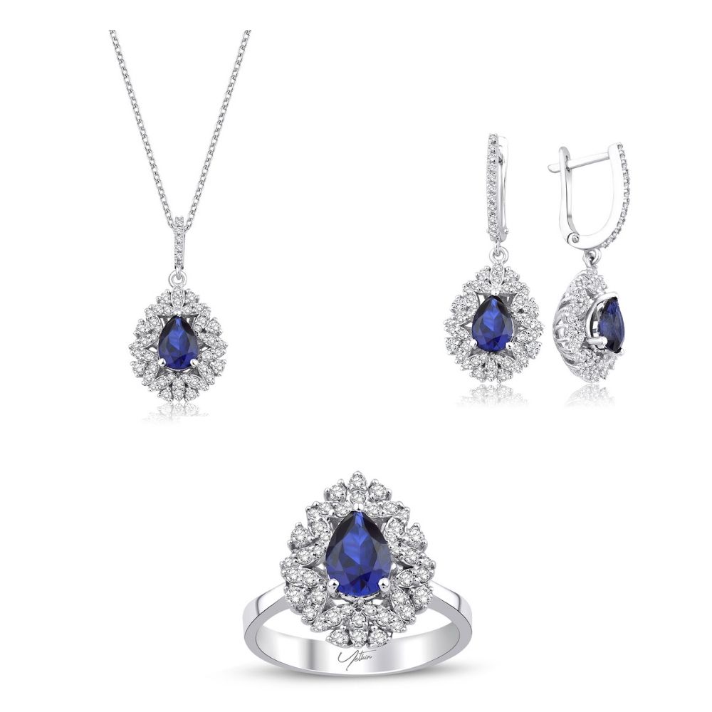 4.80 Karat Pırlanta Safir Set