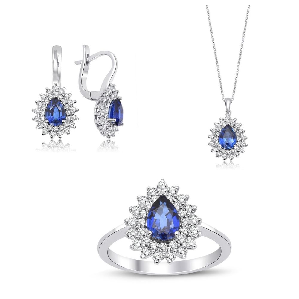 4.80 Karat Safir Pırlanta Set 