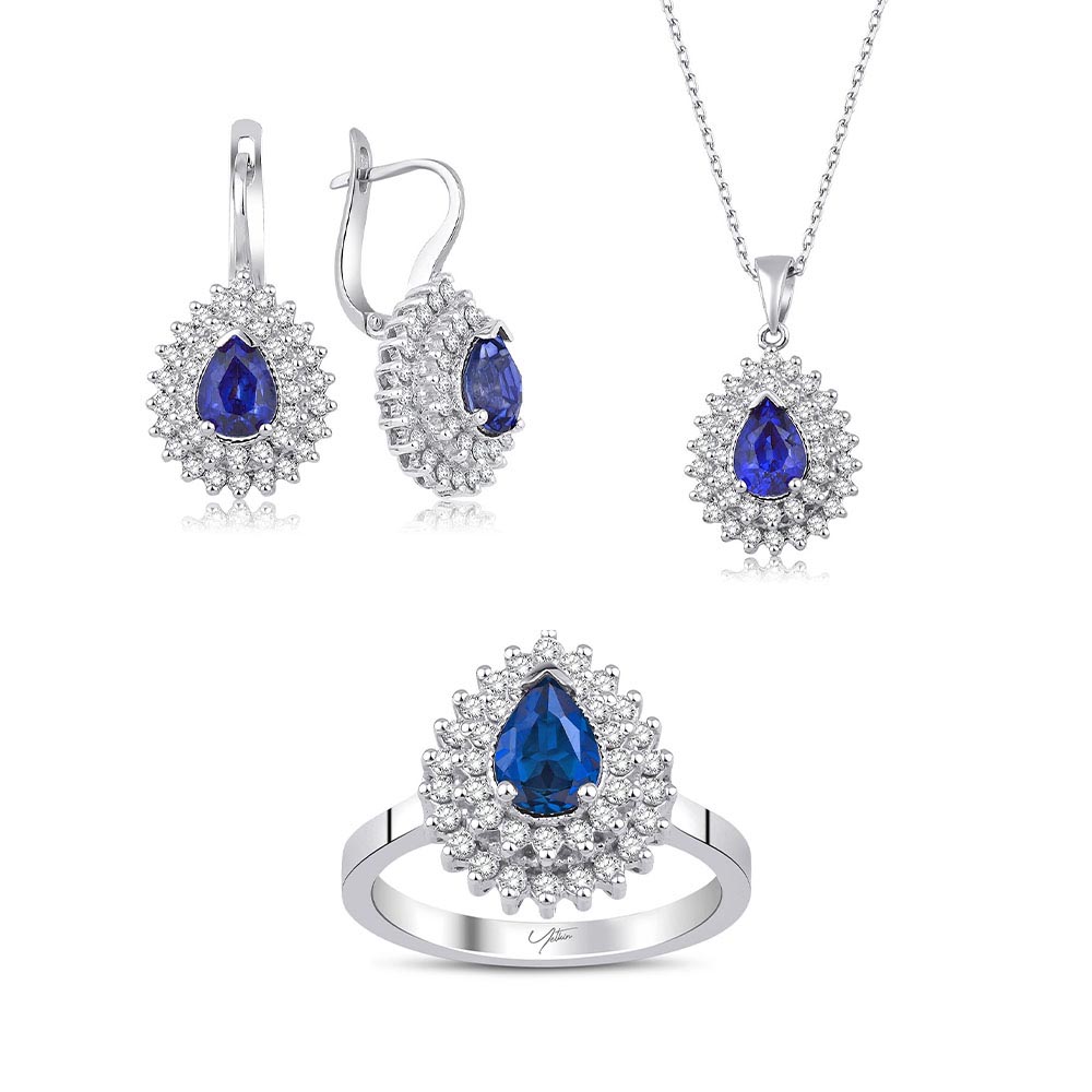 5.90 Karat Safir Pırlanta Set
