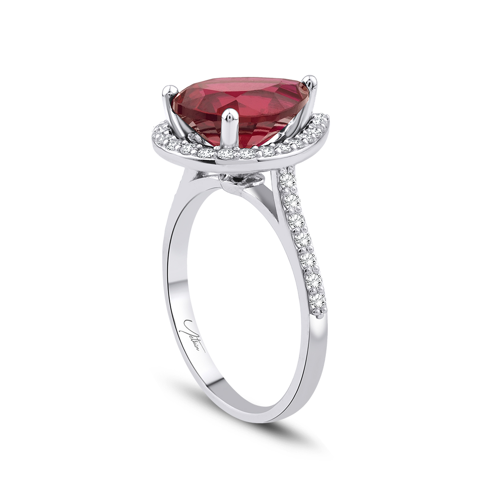 5.00 Karat Pırlanta Yakut Yüzük (8 ayar 3.7Gr Altın)