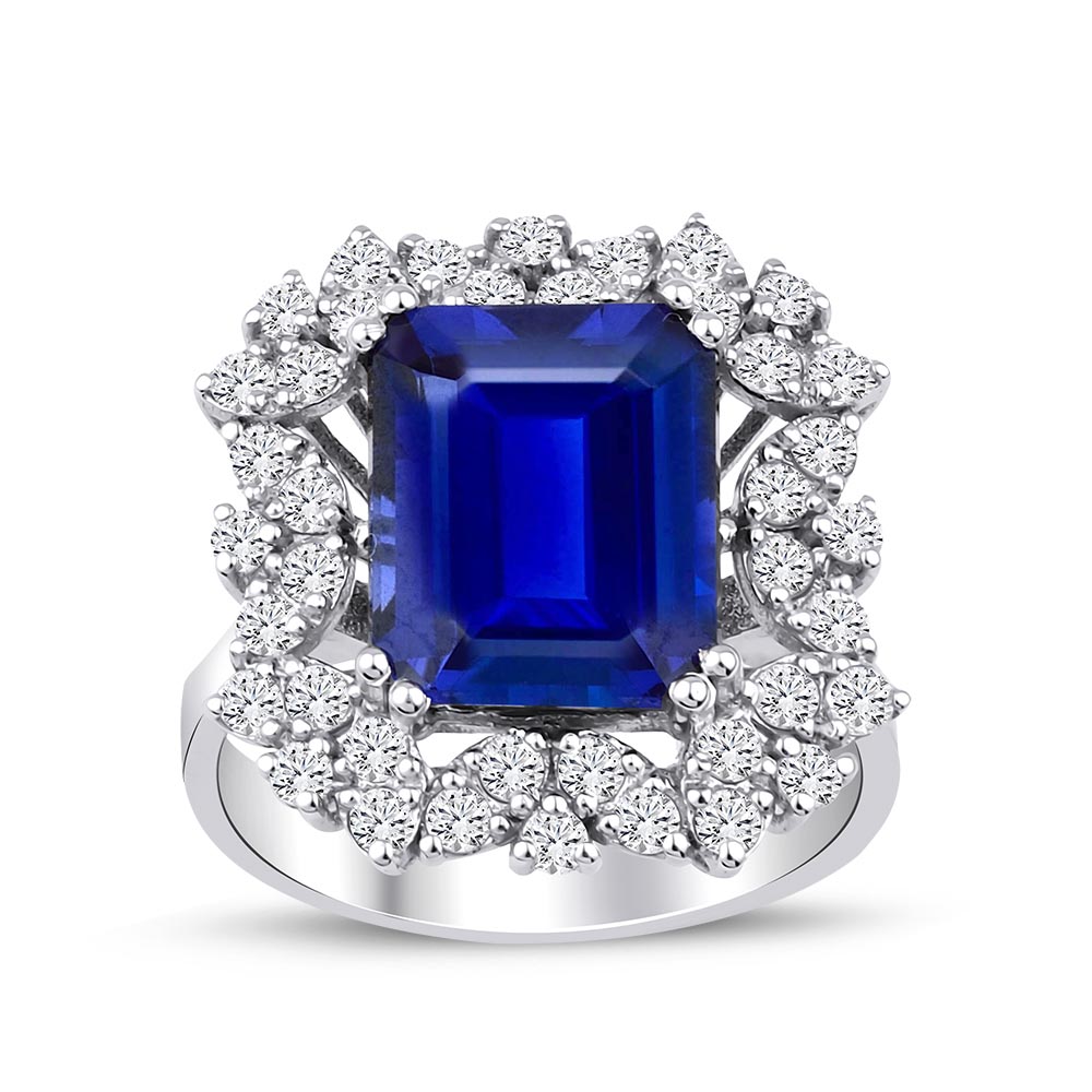 7.05 Karat Safir Pırlanta Yüzük