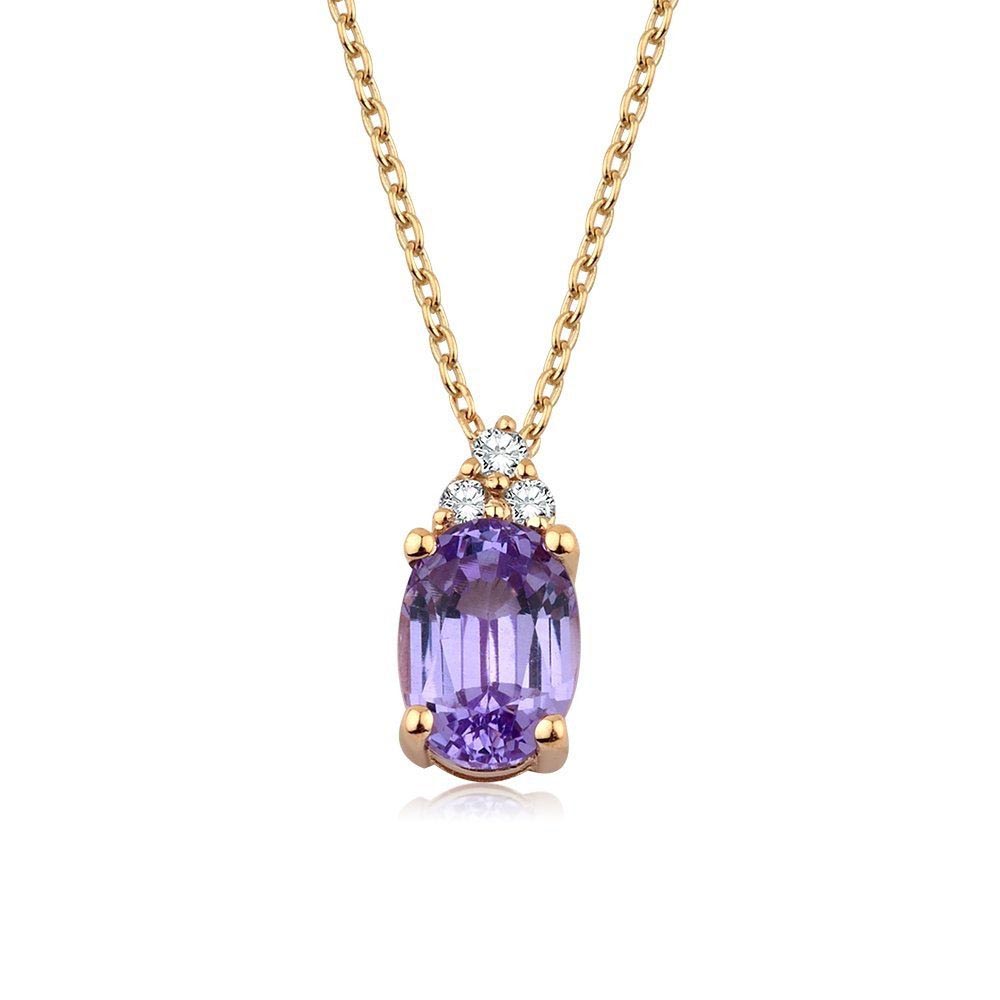 1.05 Karat Pırlanta Alexandrite Kolye