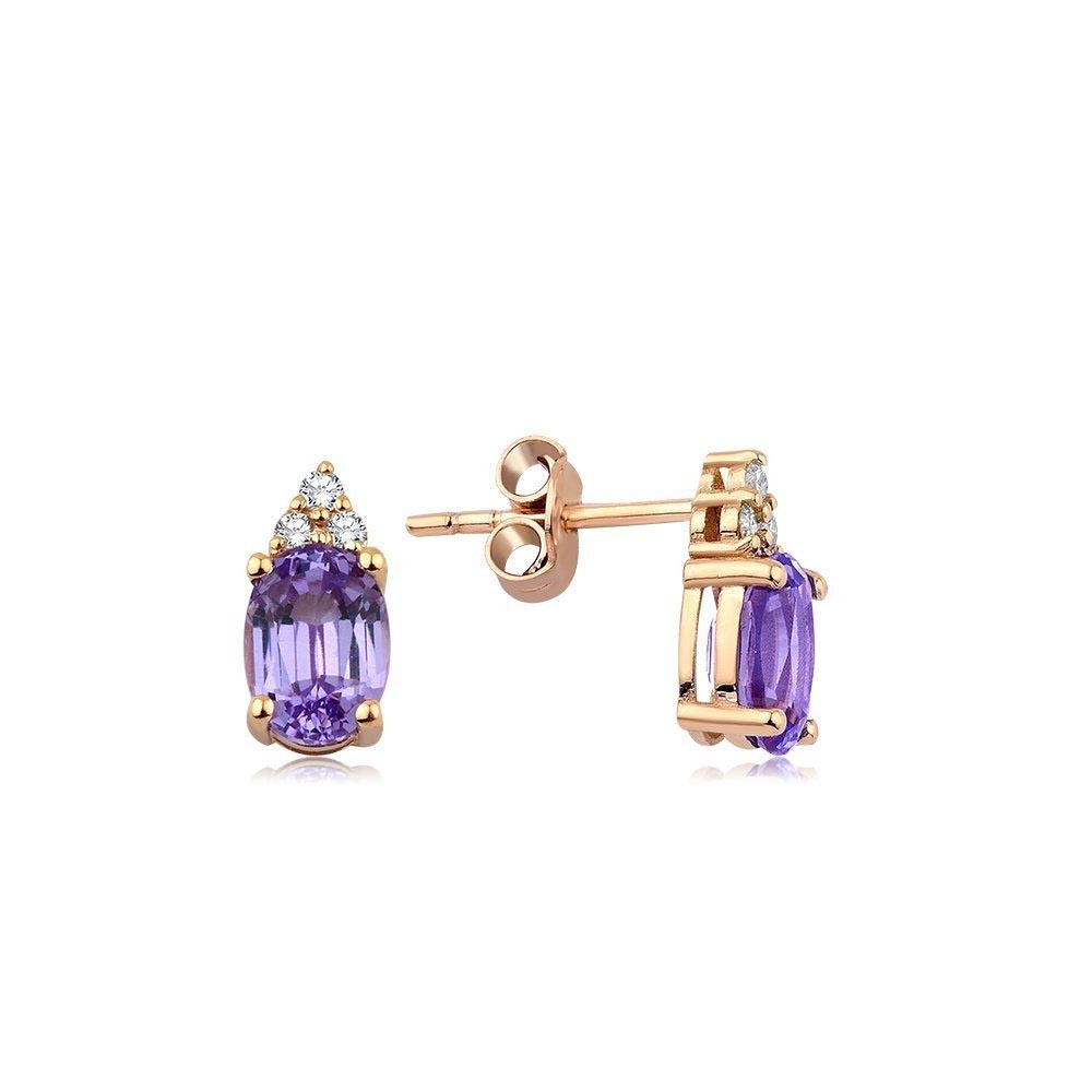 2.10 Karat Pırlanta Alexandrite Küpe
