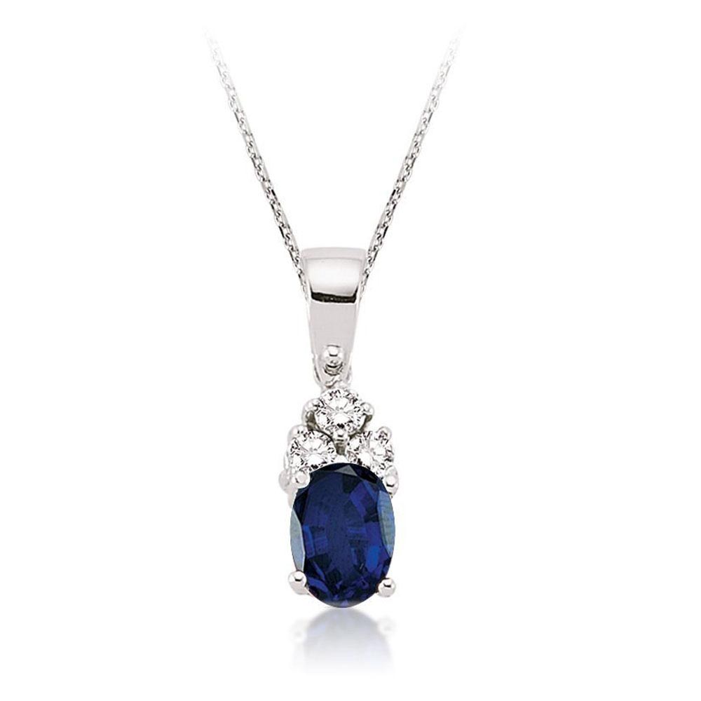 1.25 Karat Pırlanta Safir Kolye